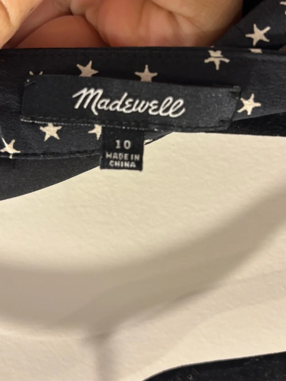 Madewell Silk Ruffle-Edge Skirt in Star Scatter | Size 10 | NWOT